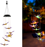Windchime Solar Dragonflies 24"