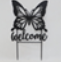 Garden Stake Welcome w/Butterfly 26"