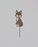 Garden Stake Iron Laser Cut Fox Brown