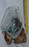 Vase Clear Glass w/Wood Base 6" x 7"