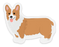 Clear Corgi Dog Sticker 2.7×2.1in