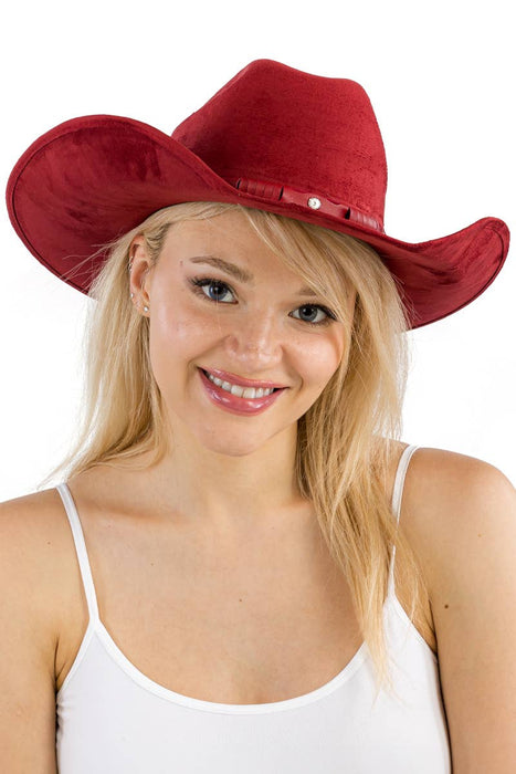 Faux Nubuck Suede Cutter Cowboy Hat
