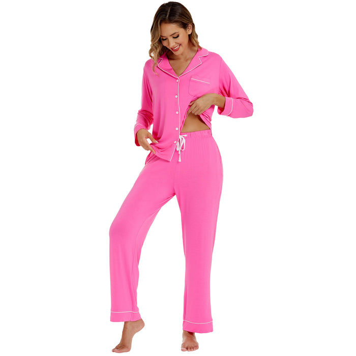 Women's Bamboo Viscose Long-Sleeve Pajama Set