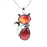 Natural Stone Cat-shaped Pendant Necklace - CS