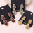 Marbled Cabochon Double Drop Earrings