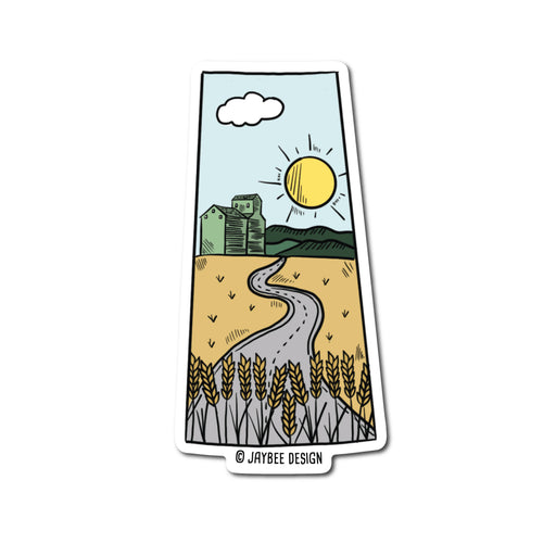 Saskatchewan Wheat Fields Matte Vinyl Sticker