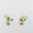 Glazed Flowers Dangle Earrings