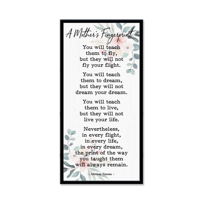 A Mothers Fingerprint | Wood Sign