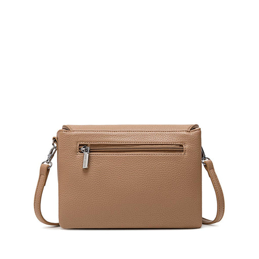 Gianna - Recycled Vegan Crossbody Bag - Latte Pebbled