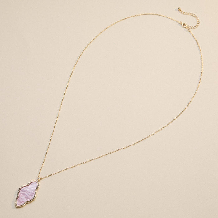 Iridescent Cloud-Shaped Pendant Necklace