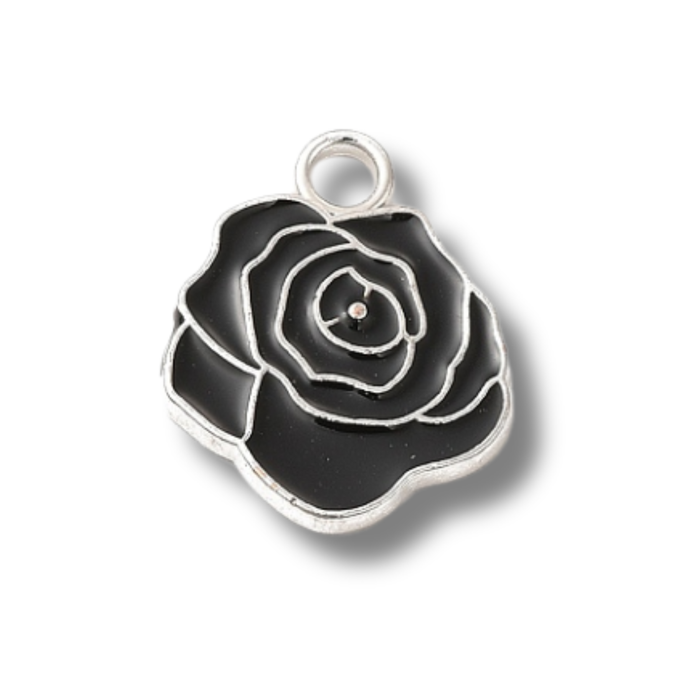 Rose Silver Charm