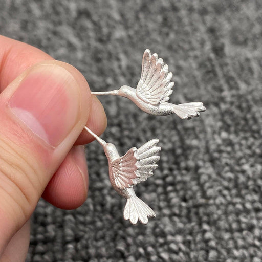 18K Gold Plated Hummingbird Ear Studs