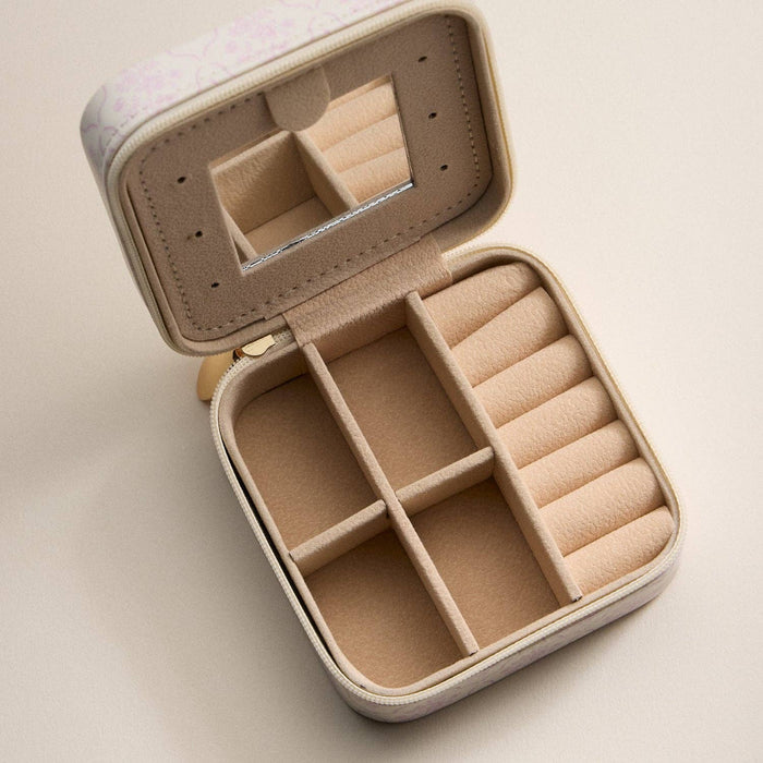 Faux Leather Novelty Print Travel Jewelry Box
