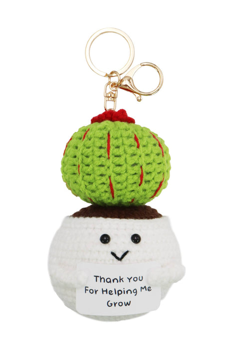 Large Emotional Support Pot Crochet Key Chain