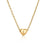 Stainless Steel Heart-shaped Alphabet Pendant Necklace