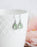Glass Drop Earrings | Light Blue Silver
