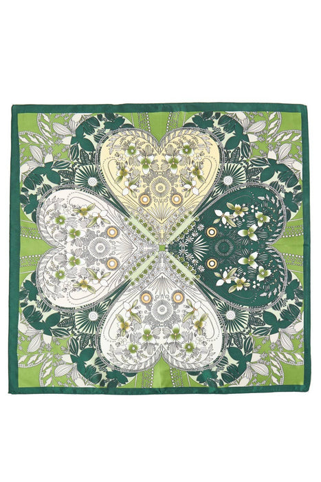 Four-Leaf Clover And Flower Square Bandana Scarf