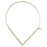 Peak Fashion Gold Pointed Hoop Earrings