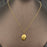 Rose 18K Gold Plated Stainless Steel Oval Charm Necklace-FGS