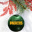 Packers | Ornament | Green Glitter | Plastic | NFL 
