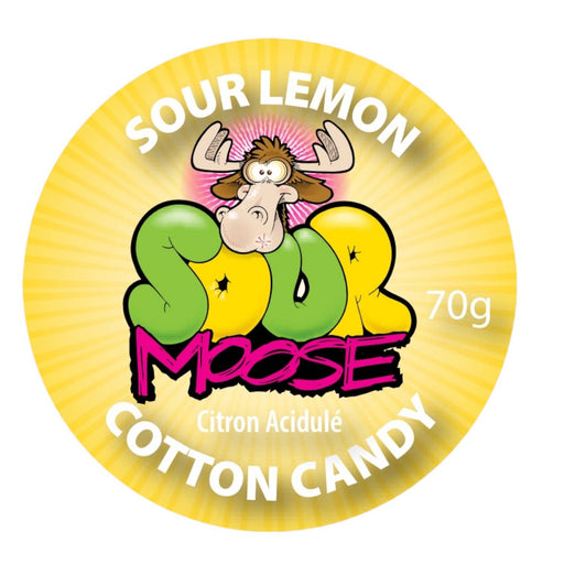 NEW SOUR LEMON COTTON CANDY 70G 1L SET OF 6