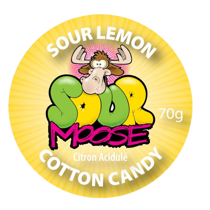 NEW SOUR LEMON COTTON CANDY 70G 1L SET OF 6