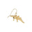 Prehistoric Times Gold Stegosaurus Earrings