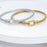 18K Gold PVD Stainless Steel Buckle Clasp Bangle Bracelet