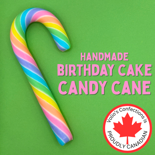 Birthday Cake Large Handmade Candy Cane
