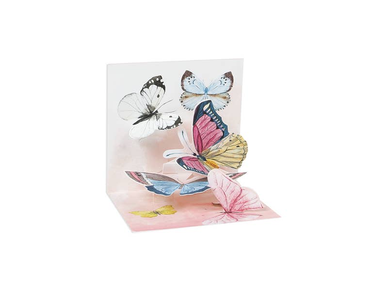 Watercolor Butterflies Mini Pop-Up Card