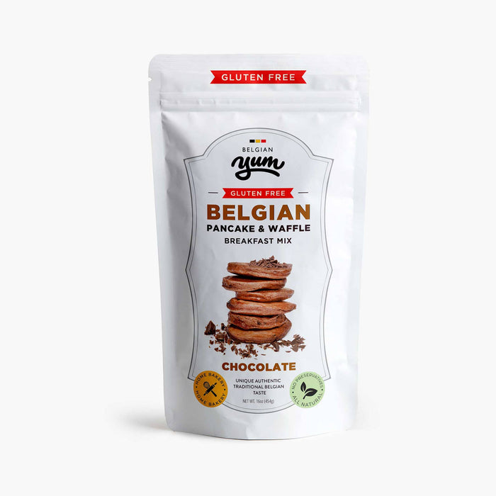 Belgian Pancake-Waffle Breakfast Mix–Chocolate-GLUTEN FREE