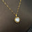 Sparkling Heart Zircon Charm 18K Gold Plated SS Necklace-FGS