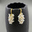White Flower Fringe Earrings