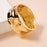 Irregular Basic Alloy Cuff Bracelet | Irregular Design Wide 18K Gold Plated Cuff Bracelet