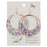 Purple Mint Posy Dried Flower Circle Earrings