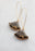 Large Brown Glass Earrings | Long Gold Earrings