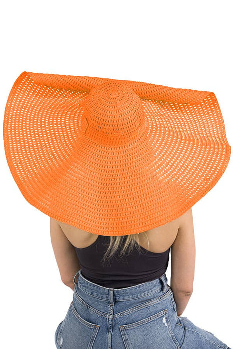 Extra Wide Floppy Wire Brim Straw Sun Hat