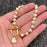 Shell Heart Charm Pearl & 18K Golden SS Beaded Bracelet -FGS