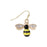Crystal Wings Gold Bumble Bee Earrings