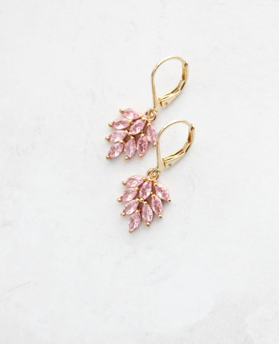 Little Leaf Earrings | Rhinestone Earrings