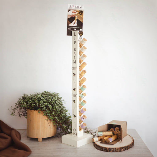 Starter Lip Balm Bundle – 12 Hole Vertical Display with Base