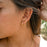 18K Gold PVD Stainless Steel Textured Twisted Huggie Hoop Earrings