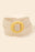 Acetate Buckle Elastic Braided Belt