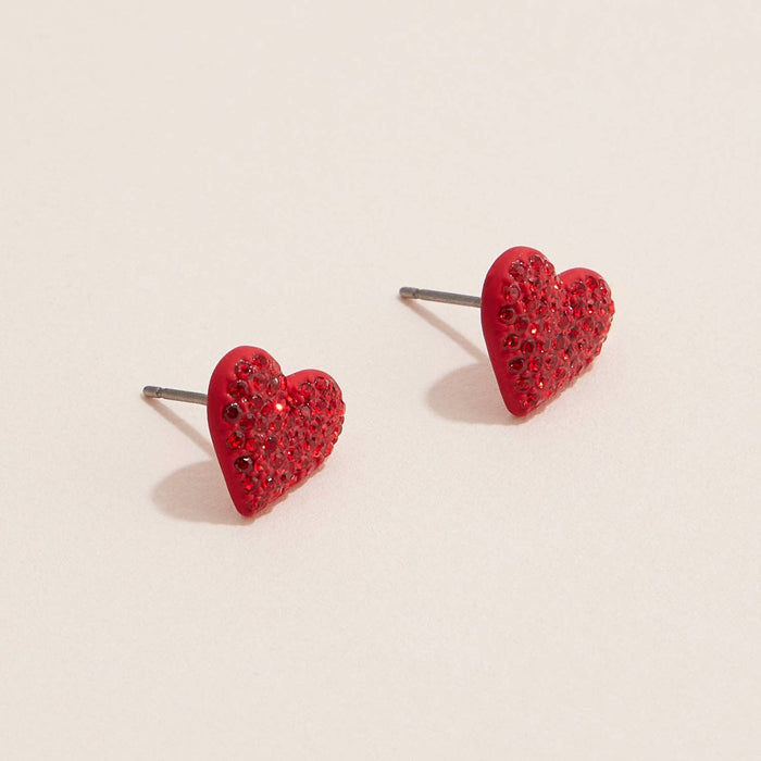 Heart Earring with CZ Stones