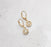 Little Daisy Earrings - Glossy Gold and Opal Glass