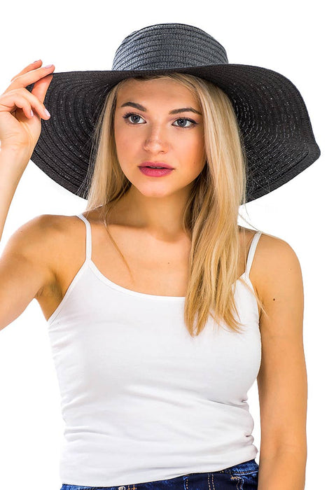 Thin Light-Weight Floppy Straw Beach Sun Hat