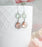 Mint and Peach Earrings | Two Jewel Teardrop Silver Earrings