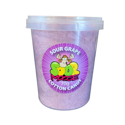 NEW SOUR GRAPE COTTON CANDY 70G 1L SET OF 6