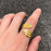 18K Gold Plated Stainless Steel Leaf Adjustable Ring - FGS