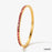 Gold Plated Stainless Steel Zircon Inlay Bracelet Bangle